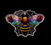 5 Gram .999 Fine Silver Colorized Bee Bullion Art Bar at PristineAuction.com