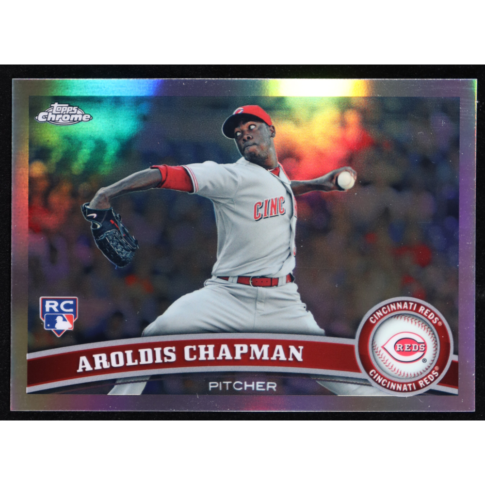 Aroldis Chapman 2011 Topps Chrome Refractors #68 RC at PristineAuction.com