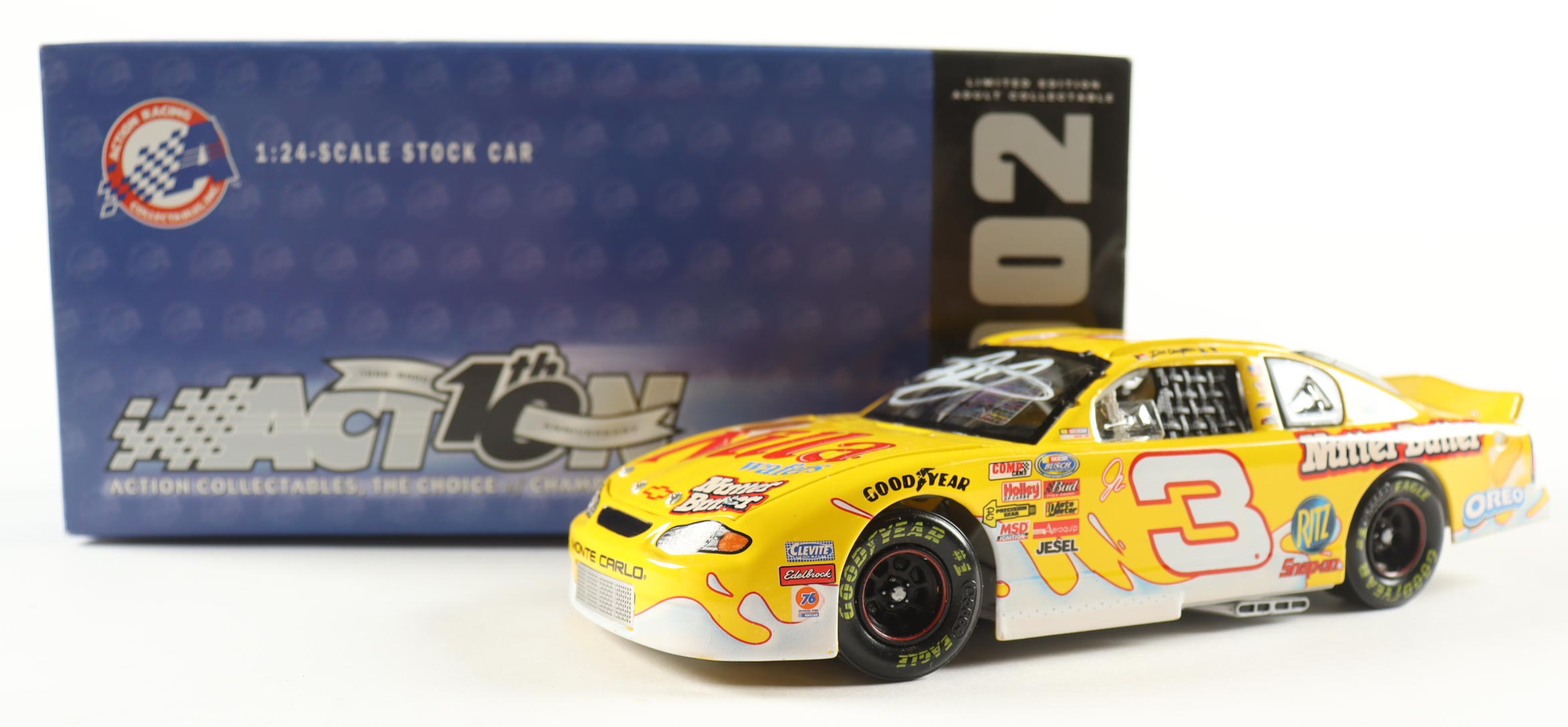 Dale Earnhardt Jr. Signed 2002 #3 Nilla Wafers / Nutter Butter Monte Carlo 1:24 Diecast Car (JR Motorsports) at PristineAuction.com Dale Earnhardt Jr. Signed 2002 #3 Nilla Wafers / Nutter Butter Monte Carlo 1:24 Diecast Car (JR Motorsports) at PristineAuction.com