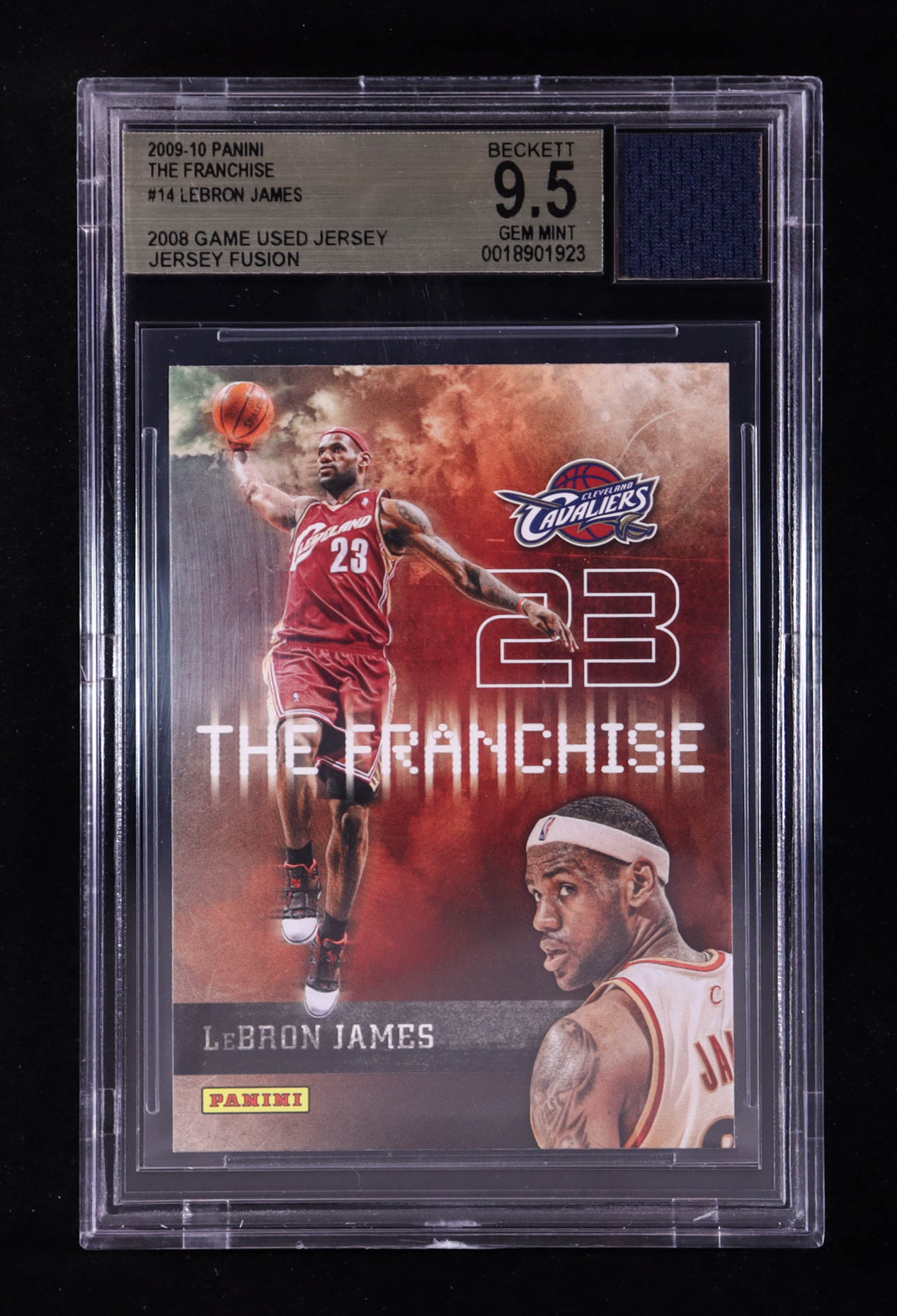 LeBron James 2009-10 Panini The Franchise #14 With Game-Used Jersey Swatch (BGS 9.5) at PristineAuction.com LeBron James 2009-10 Panini The Franchise #14 With Game-Used Jersey Swatch (BGS 9.5) at PristineAuction.com