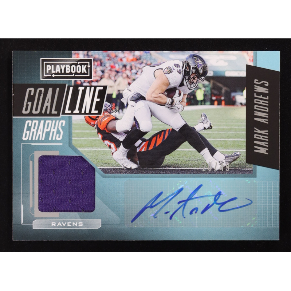 Mark Andrews 2020 Panini Playbook Goal Line Graphs Jersey Autographs #31 #20/49 at PristineAuction.com