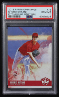 Shohei Ohtani 2018 Panini Diamond Kings Pitching/No Pinstripe #73 RC (PSA 10) at PristineAuction.com