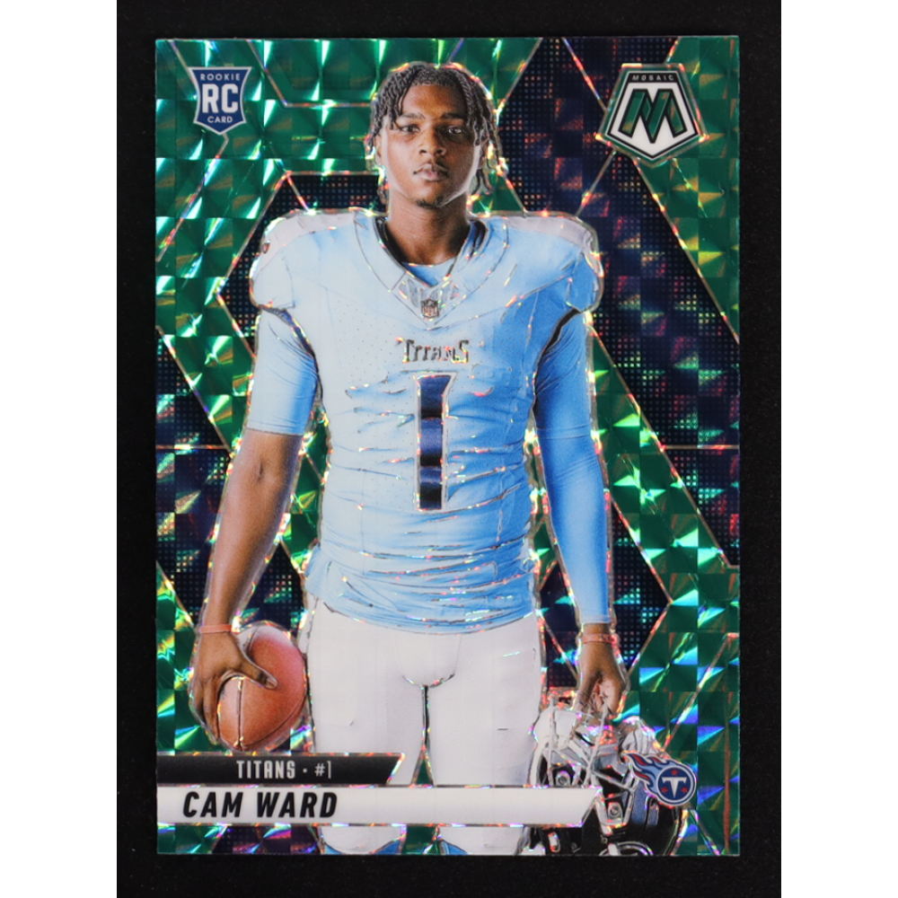 Cam Ward 2025 Panini Mosaic Mosaic Green #272 VAR RC at PristineAuction.com