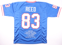Andre Reed Signed Career Highlight Stat Jersey (JSA) at PristineAuction.com