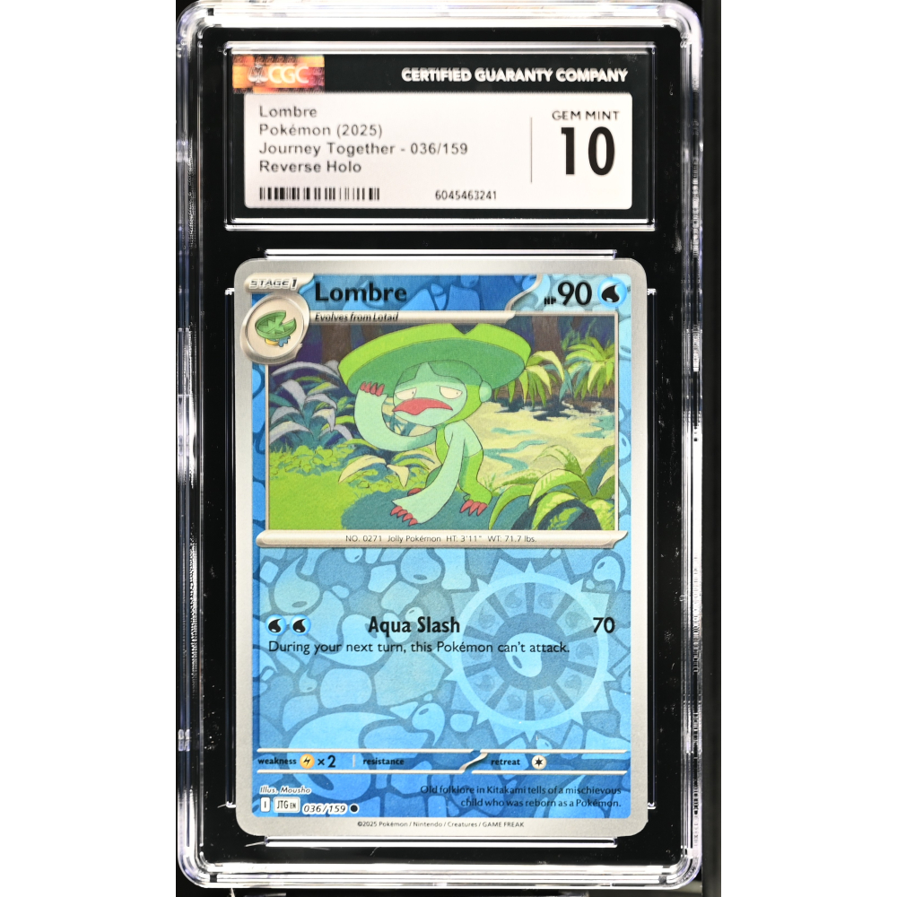 Lombre 2025 Pokemon Journey Together #036/159 (CGC 10) at PristineAuction.com