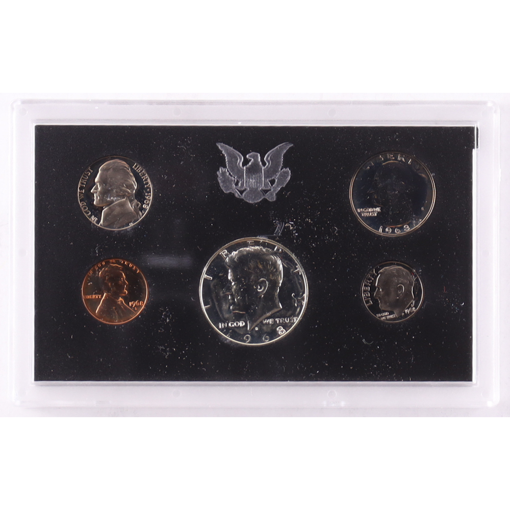 1968-S U.S. Mint (5) Coin Proof Set with 40% Silver Kennedy Half Dollar at PristineAuction.com