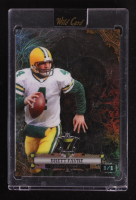Brett Favre 2024 Wild Card 7 Card Studs Heart Flourishes Black Rainbow Foil #P7CFH-BF2 #1/1 at PristineAuction.com