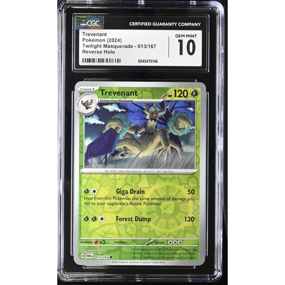 Trevenant 2024 Pokemon Twilight Masquerade #013/167 (CGC 10) at PristineAuction.com