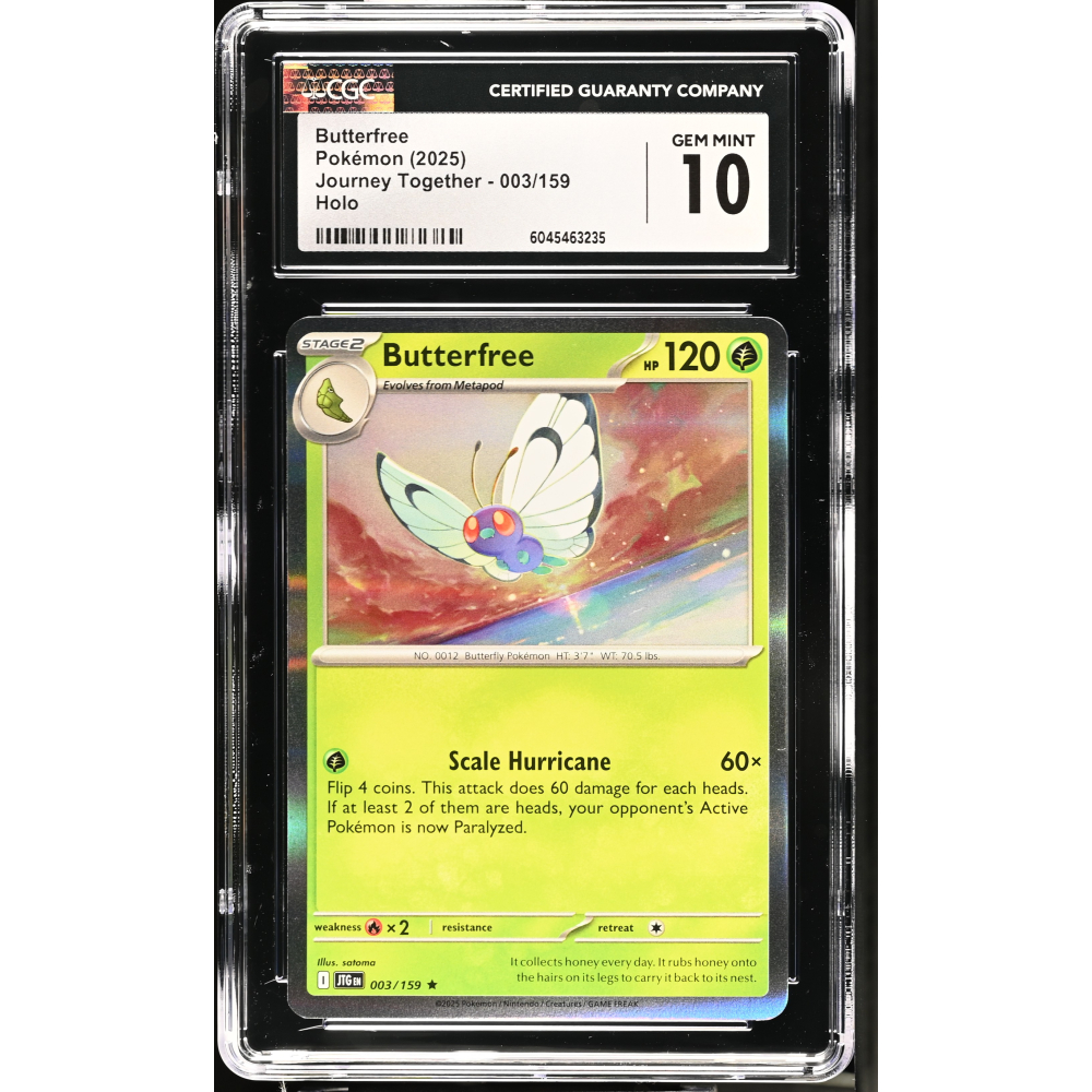 Butterfree 2025 Pokemon Journey Together #003/159 (CGC 10) at PristineAuction.com