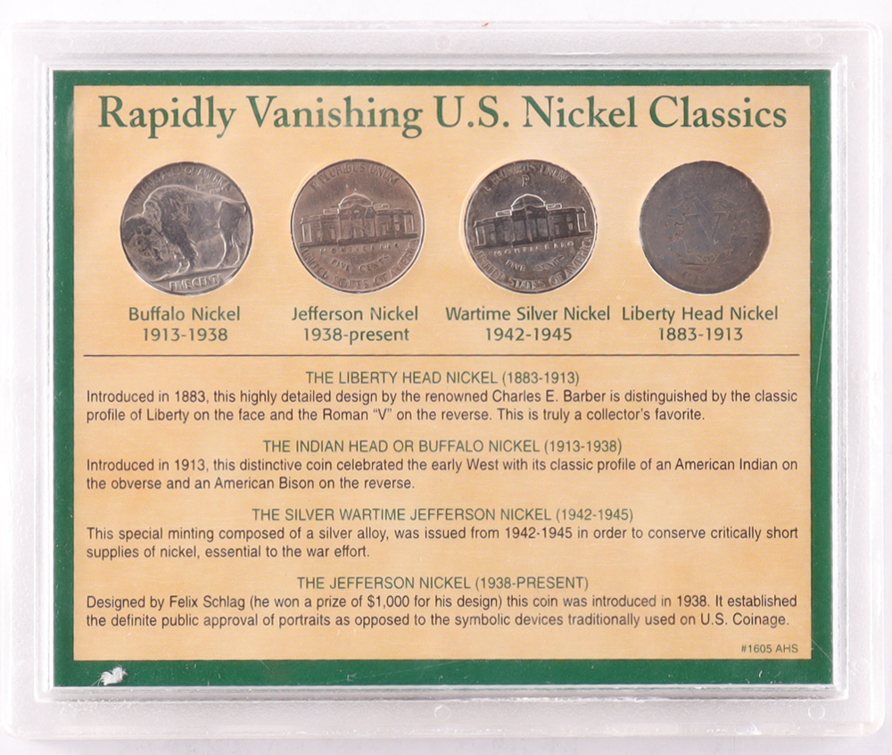 American Nickels of the 20th Century (4) Coin Collection Buffalo Jefferson at PristineAuction.com American Nickels of the 20th Century (4) Coin Collection Buffalo Jefferson at PristineAuction.com