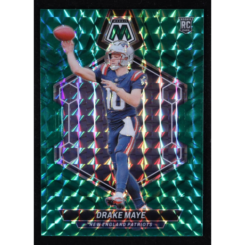 Drake Maye 2024 Panini Mosaic Mosaic Green #303 RC at PristineAuction.com