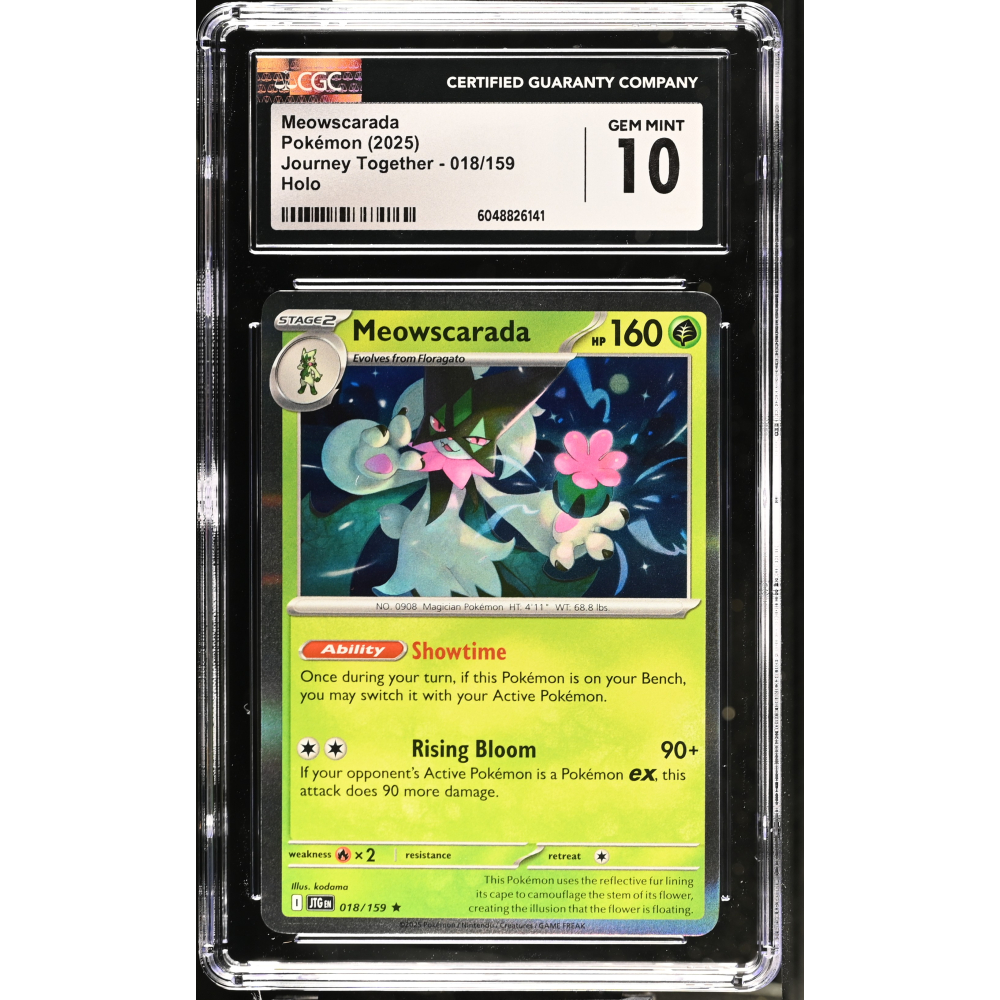 Meowscarada 2025 Pokemon Journey Together #018/159 (CGC 10) at PristineAuction.com