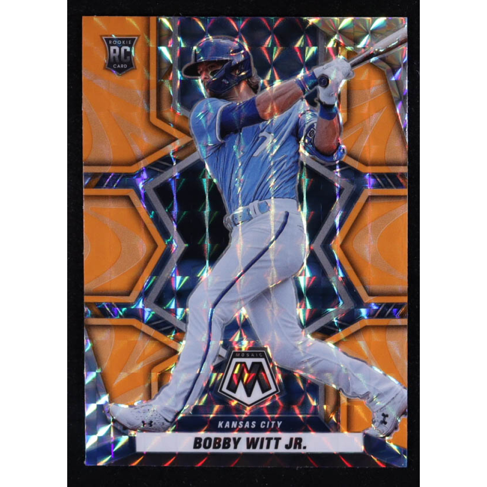 Bobby Witt Jr. 2022 Panini Mosaic Mosaic Reactive Orange #265 RC at PristineAuction.com