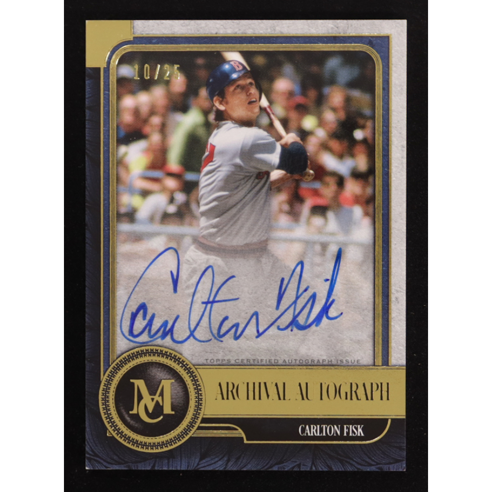 Carlton Fisk 2019 Topps Museum Collection Archival Autographs Gold #AACF #10/25 at PristineAuction.com
