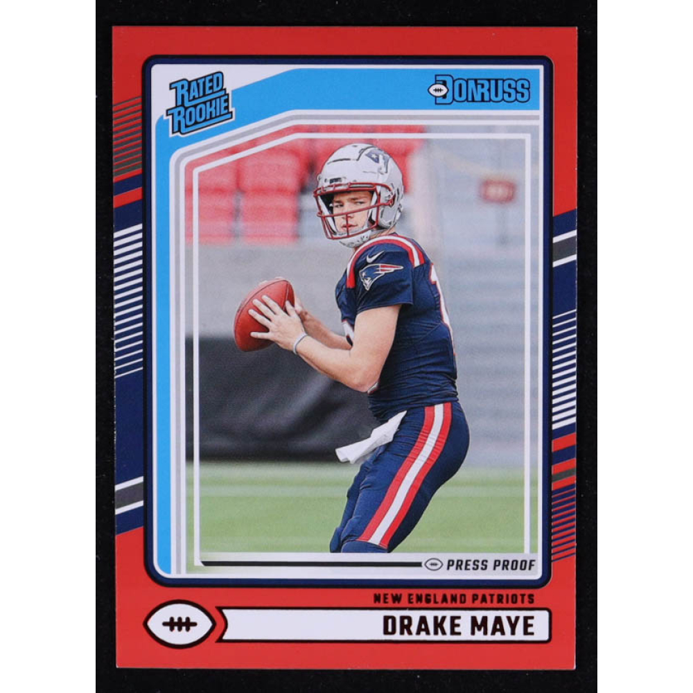 Drake Maye 2024 Donruss Press Proof Red #379 RR RC at PristineAuction.com