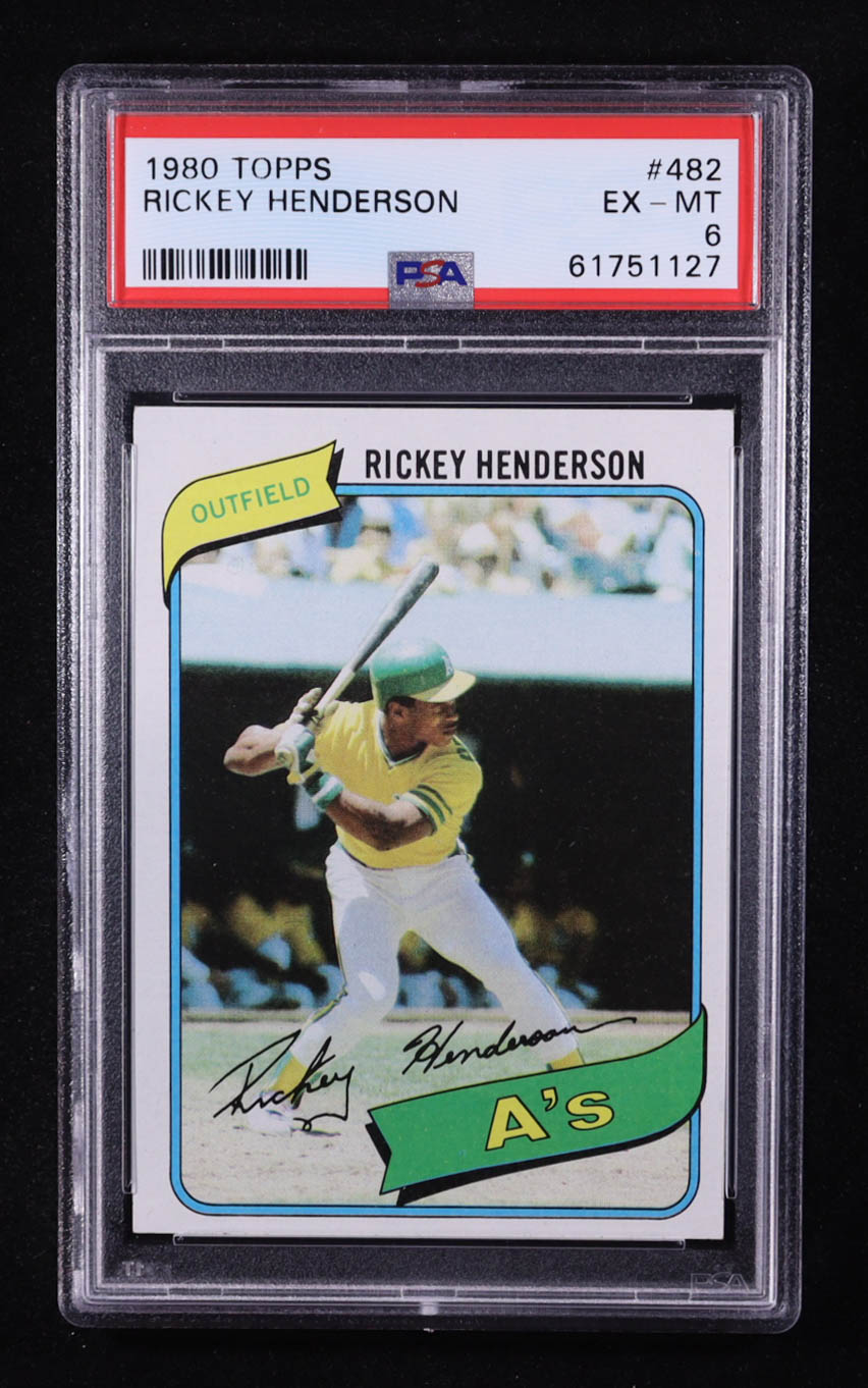 Rickey Henderson 1980 Topps #482 RC (PSA 6) at PristineAuction.com Rickey Henderson 1980 Topps #482 RC (PSA 6) at PristineAuction.com