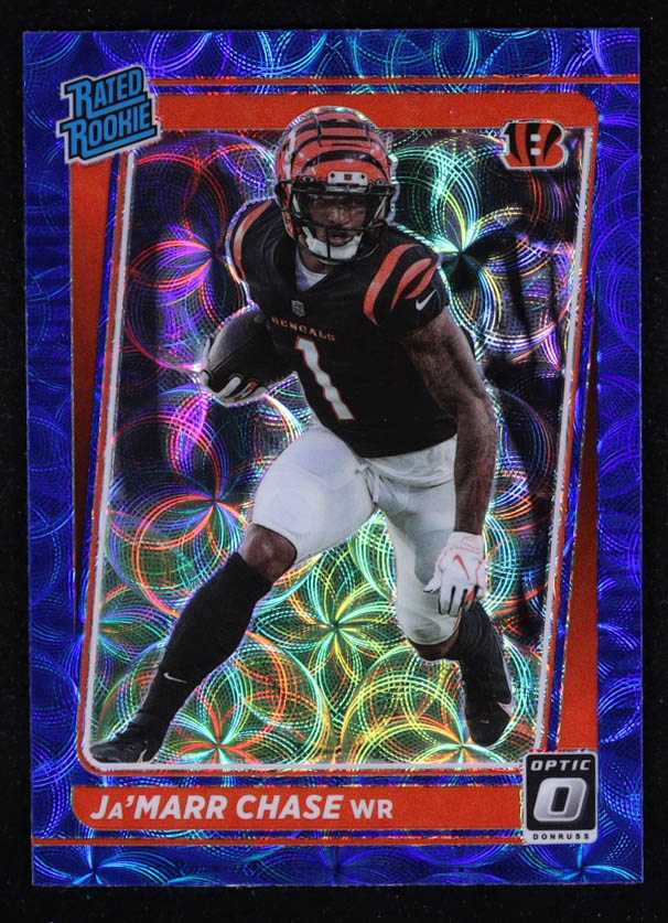 Ja'Marr Chase 2021 Donruss Optic Blue Scope #207 RR RC at PristineAuction.com Ja'Marr Chase 2021 Donruss Optic Blue Scope #207 RR RC at PristineAuction.com