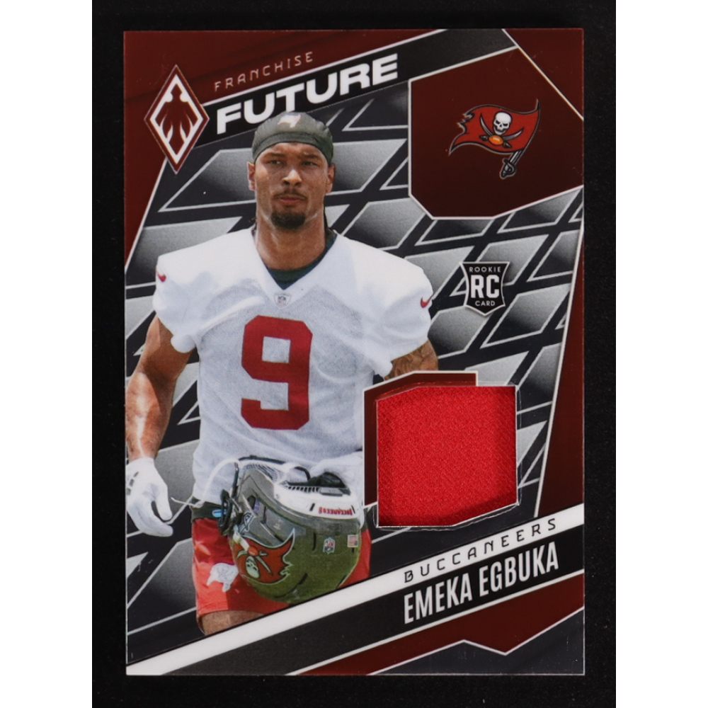 Emeka Egbuka 2025 Panini Phoenix Franchise Future Material #34 #008/299 RC at PristineAuction.com