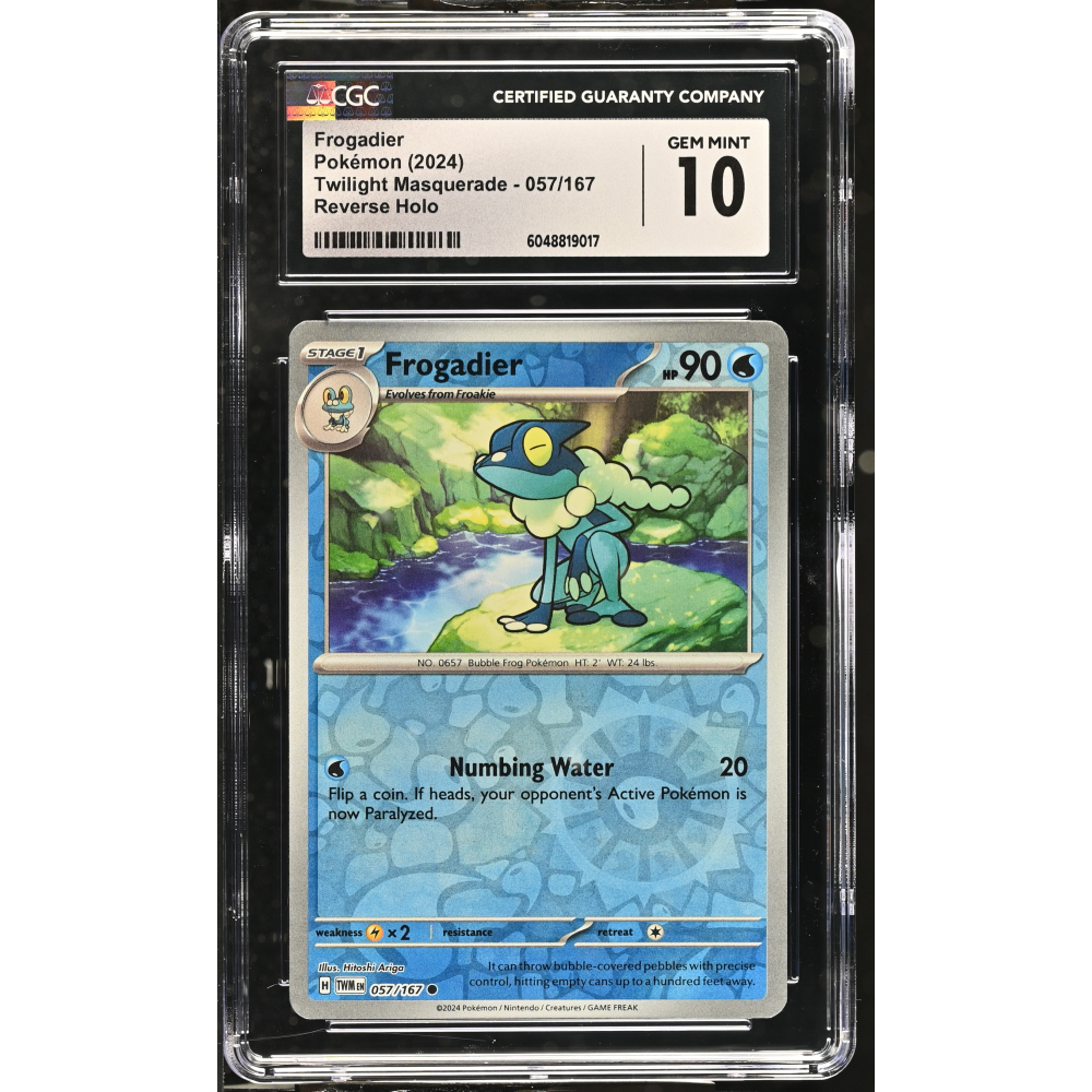 Frogadier 2024 Pokemon Twilight Masquerade #057/167 (CGC 10) at PristineAuction.com