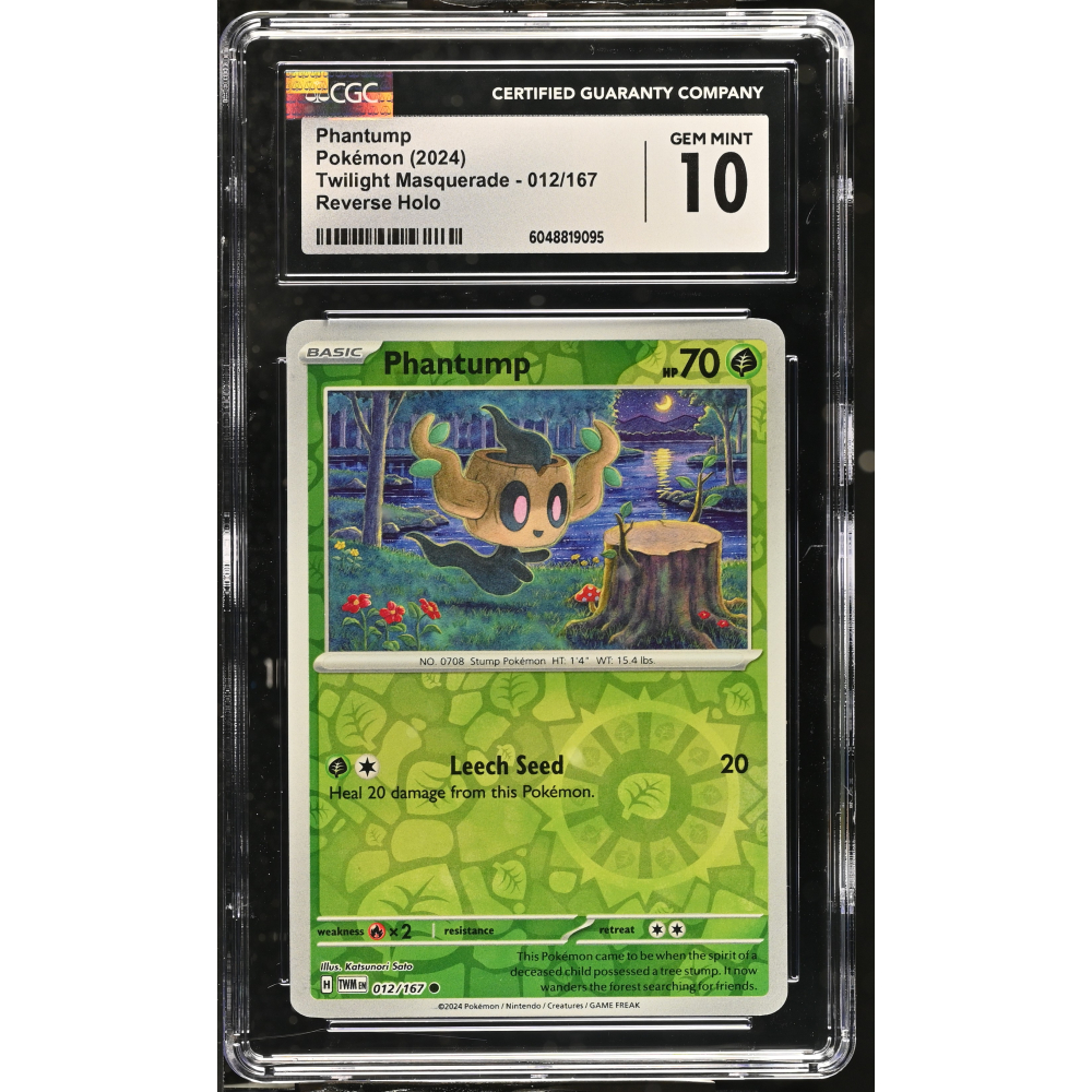 Phantump 2024 Pokemon Twilight Masquerade #012/167 (CGC 10) at PristineAuction.com