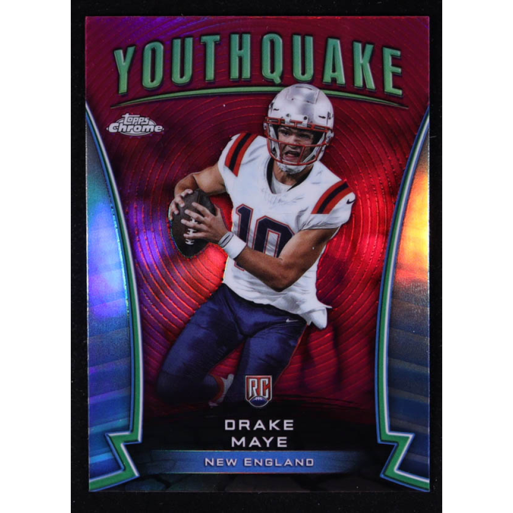 Drake Maye 2024 Topps Chrome Youthquake Pink Refractors #Y2 RC at PristineAuction.com