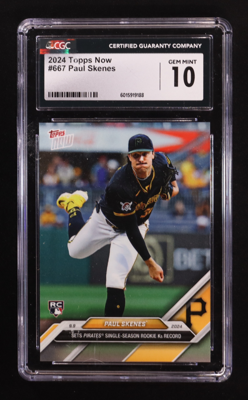 Paul Skenes 2024 Topps Now #667 RC (CGC 10) at PristineAuction.com Paul Skenes 2024 Topps Now #667 RC (CGC 10) at PristineAuction.com