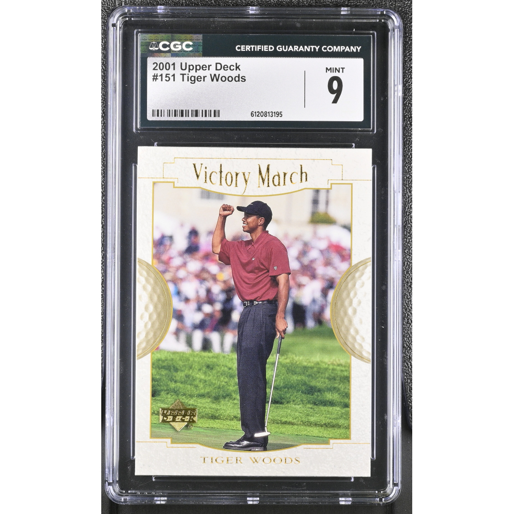 Tiger Woods 2001 Upper Deck #151 VM RC (CGC 9) at PristineAuction.com
