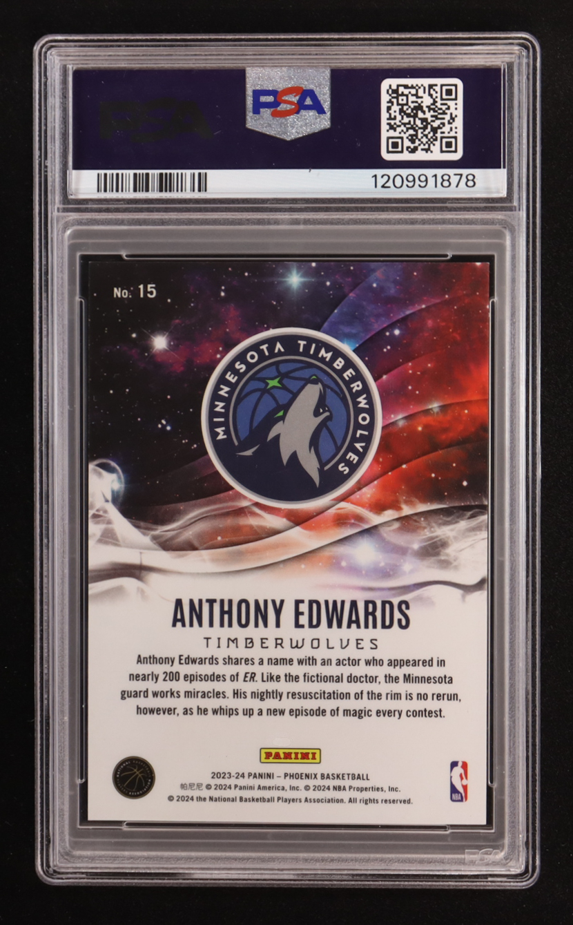Anthony Edwards 2023-24 Panini Phoenix Genies #15 (PSA 9) at PristineAuction.com Anthony Edwards 2023-24 Panini Phoenix Genies #15 (PSA 9) at PristineAuction.com