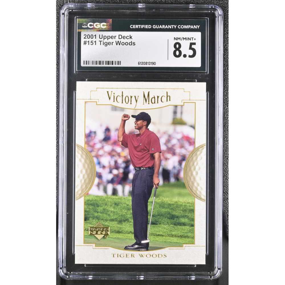 Tiger Woods 2001 Upper Deck #151 VM RC (CGC 8.5) at PristineAuction.com