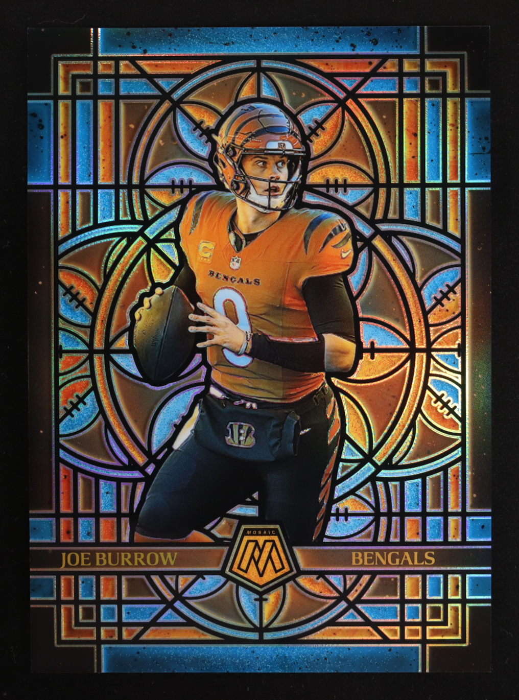 Joe Burrow 2025 Panini Mosaic Stained Glass Oversized #5 at PristineAuction.com Joe Burrow 2025 Panini Mosaic Stained Glass Oversized #5 at PristineAuction.com
