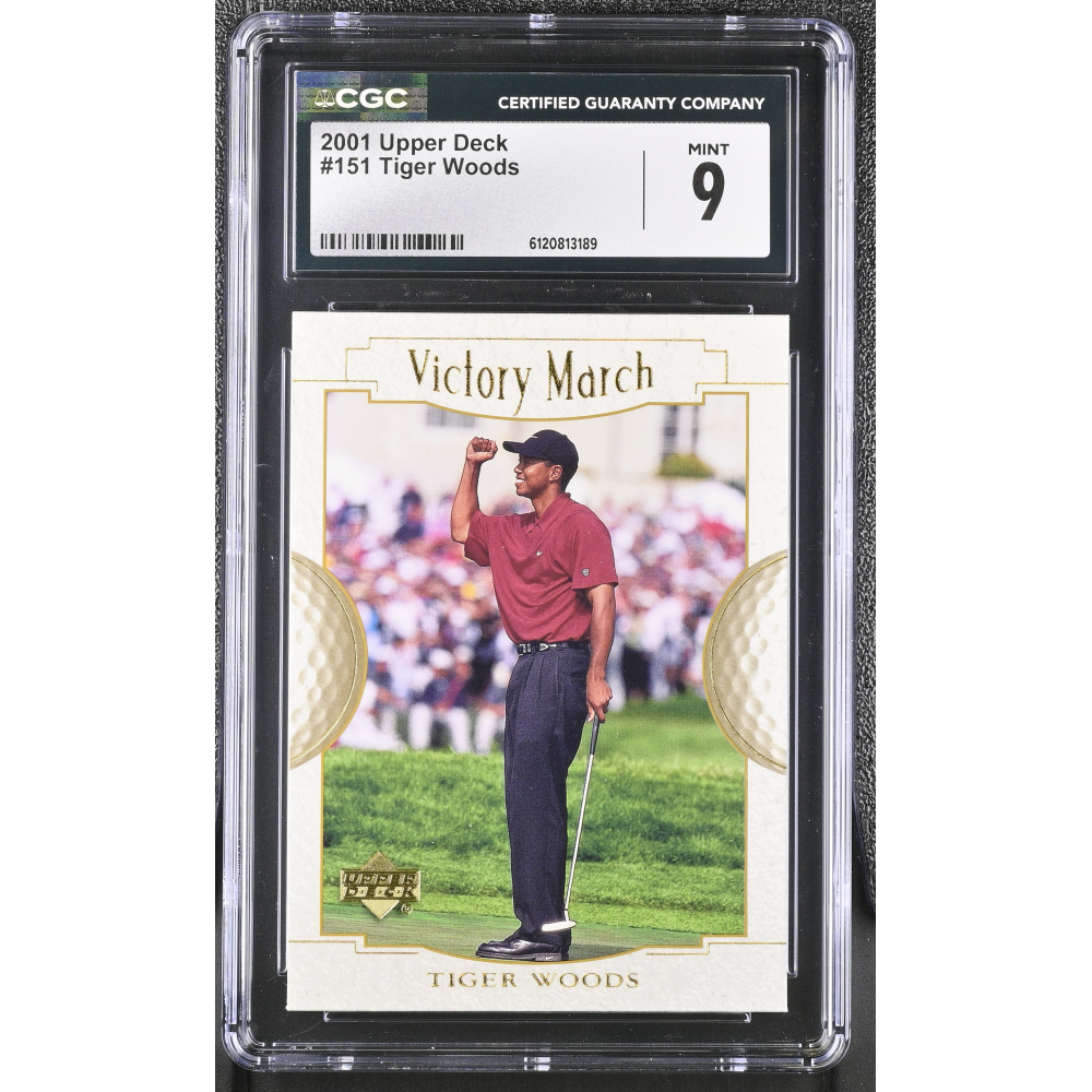Tiger Woods 2001 Upper Deck #151 VM RC (CGC 9) at PristineAuction.com