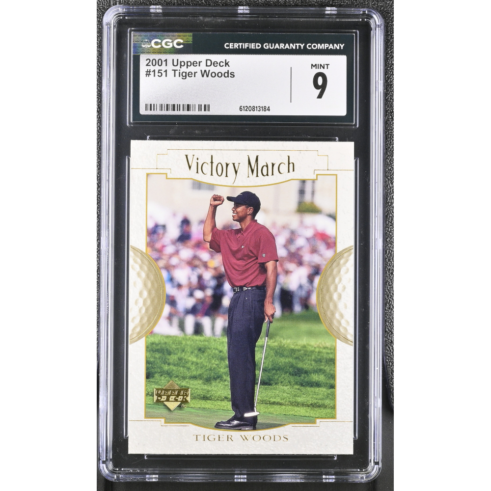 Tiger Woods 2001 Upper Deck #151 VM RC (CGC 9) at PristineAuction.com