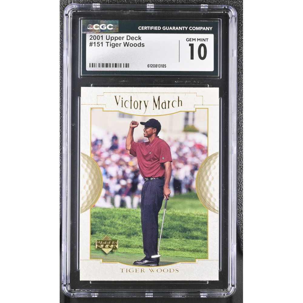 Tiger Woods 2001 Upper Deck #151 VM RC (CGC GEM MINT 10) at PristineAuction.com