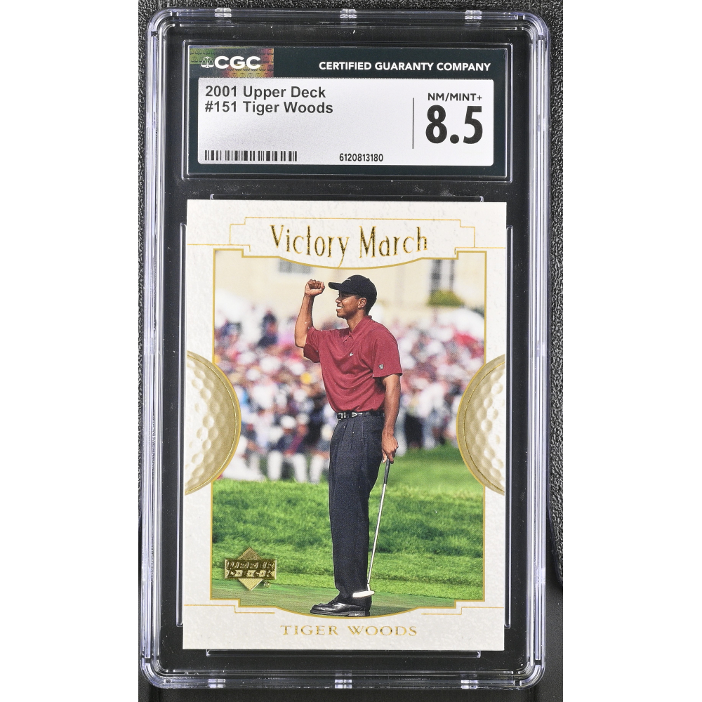 Tiger Woods 2001 Upper Deck #151 VM RC (CGC 8.5) at PristineAuction.com