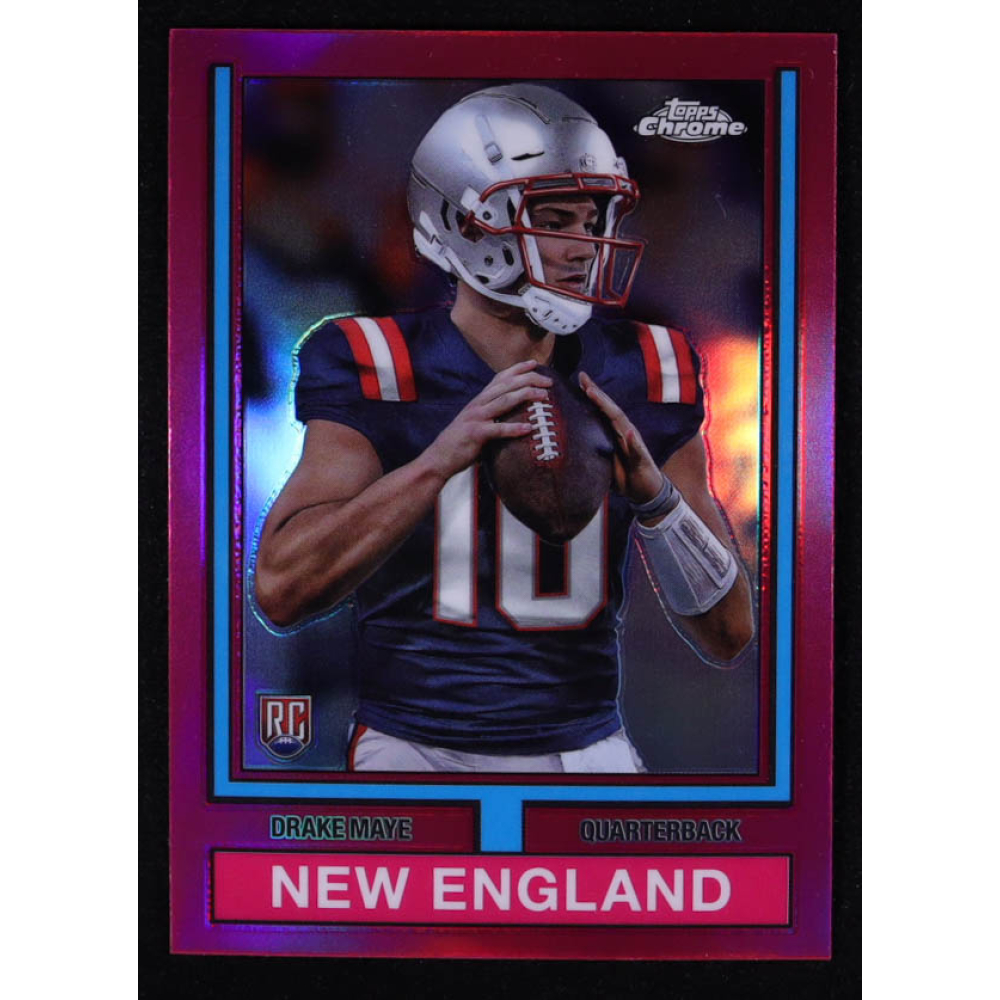 Drake Maye 2024 Topps Chrome '74 Topps Pink Refactors #74TF3 RC at PristineAuction.com