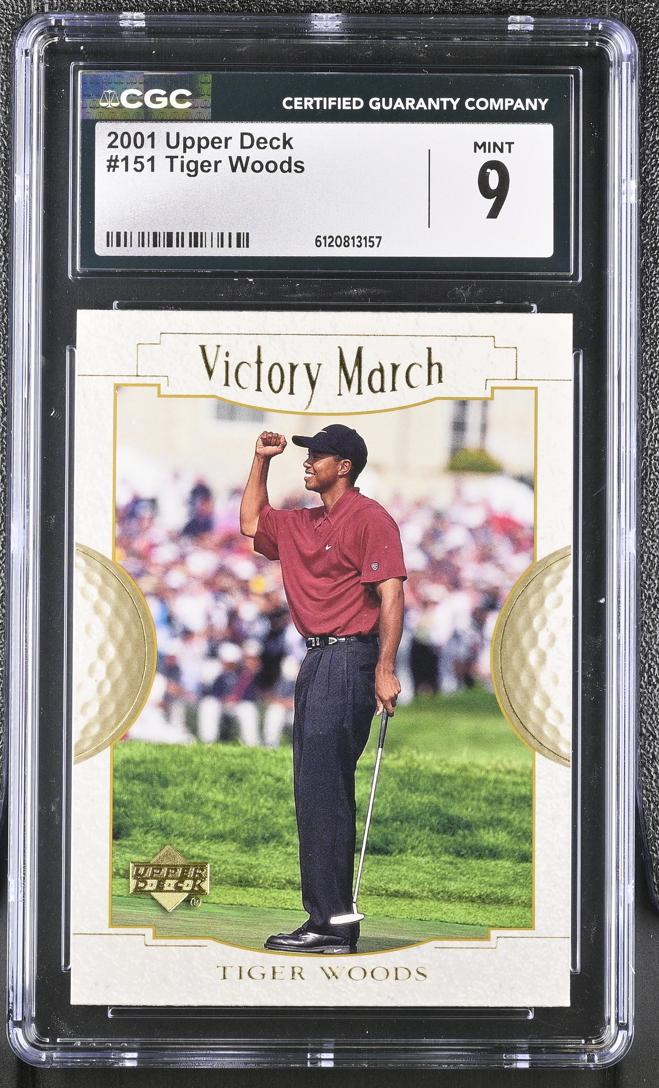 Tiger Woods 2001 Upper Deck #151 VM RC (CGC 9) at PristineAuction.com Tiger Woods 2001 Upper Deck #151 VM RC (CGC 9) at PristineAuction.com