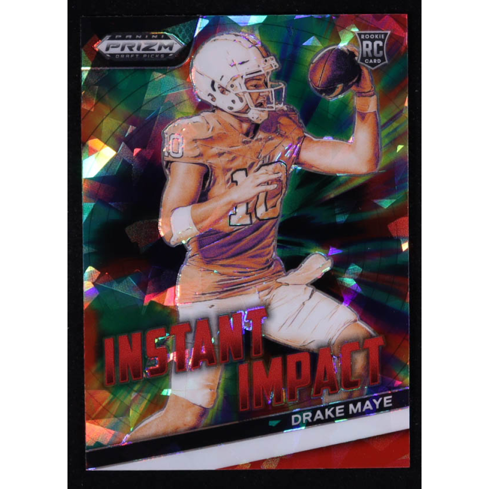 Drake Maye 2024 Panini Prizm Draft Picks Instant Impact Red Ice #4 RC at PristineAuction.com