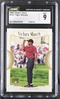 Tiger Woods 2001 Upper Deck #151 VM RC (CGC 9) at PristineAuction.com