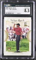 Tiger Woods 2001 Upper Deck #151 VM RC (CGC 8.5) at PristineAuction.com