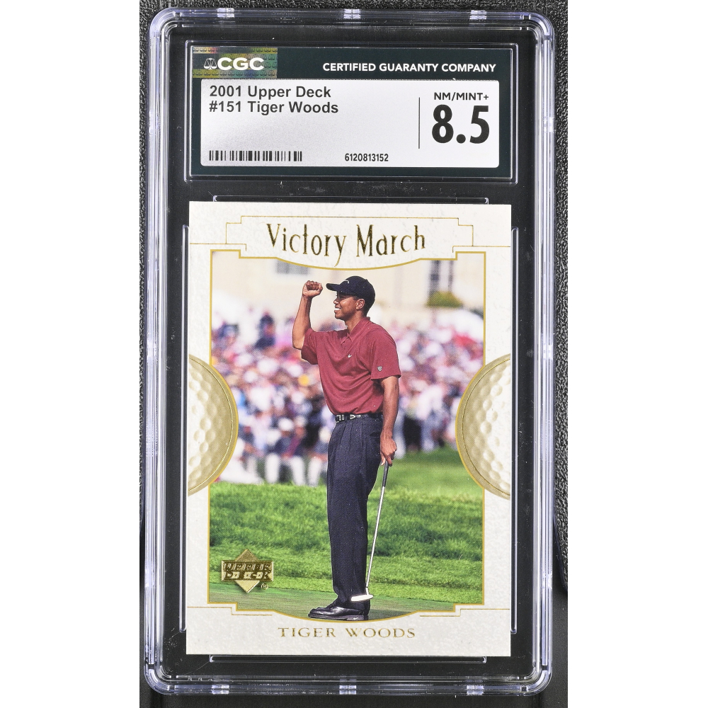 Tiger Woods 2001 Upper Deck #151 VM RC (CGC 8.5) at PristineAuction.com