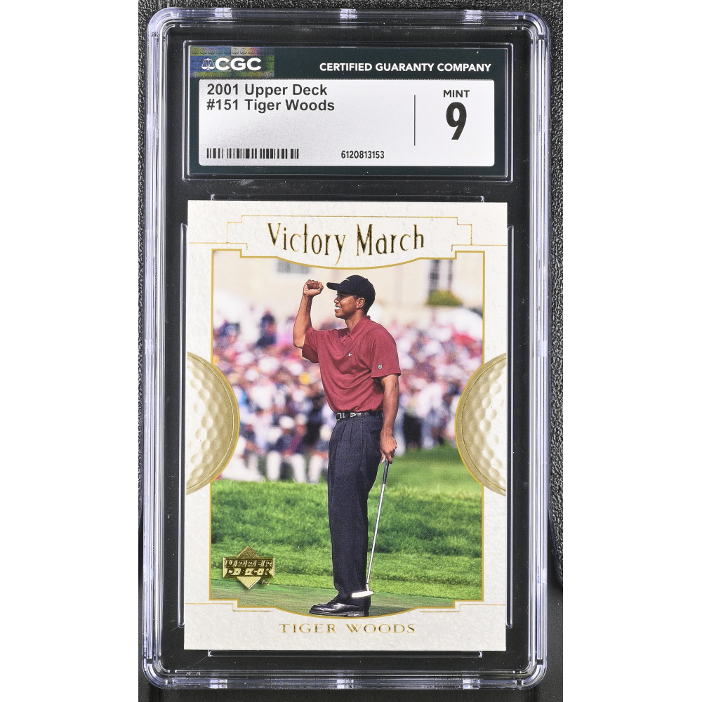 Tiger Woods 2001 Upper Deck #151 VM RC (CGC 9) at PristineAuction.com