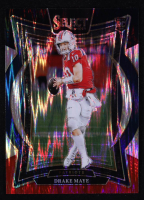 Drake Maye 2024 Select Prizm Black and Red Shock #27 RC at PristineAuction.com