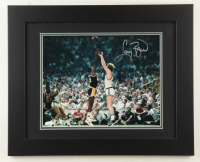 Larry Bird Signed Celtics Custom Framed Photo (JSA) at PristineAuction.com