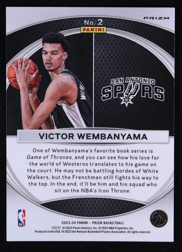 Victor Wembanyama 2023-24 Panini Prizm Global Reach Prizms Green #2 RC at PristineAuction.com Victor Wembanyama 2023-24 Panini Prizm Global Reach Prizms Green #2 RC at PristineAuction.com