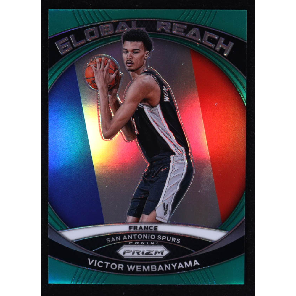 Victor Wembanyama 2023-24 Panini Prizm Global Reach Prizms Green #2 RC at PristineAuction.com