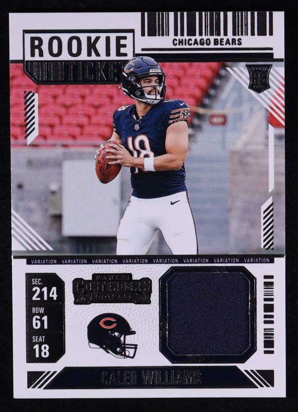 Caleb Williams 2024 Panini Contenders Rookie Ticket Swatches #1 RC at PristineAuction.com Caleb Williams 2024 Panini Contenders Rookie Ticket Swatches #1 RC at PristineAuction.com