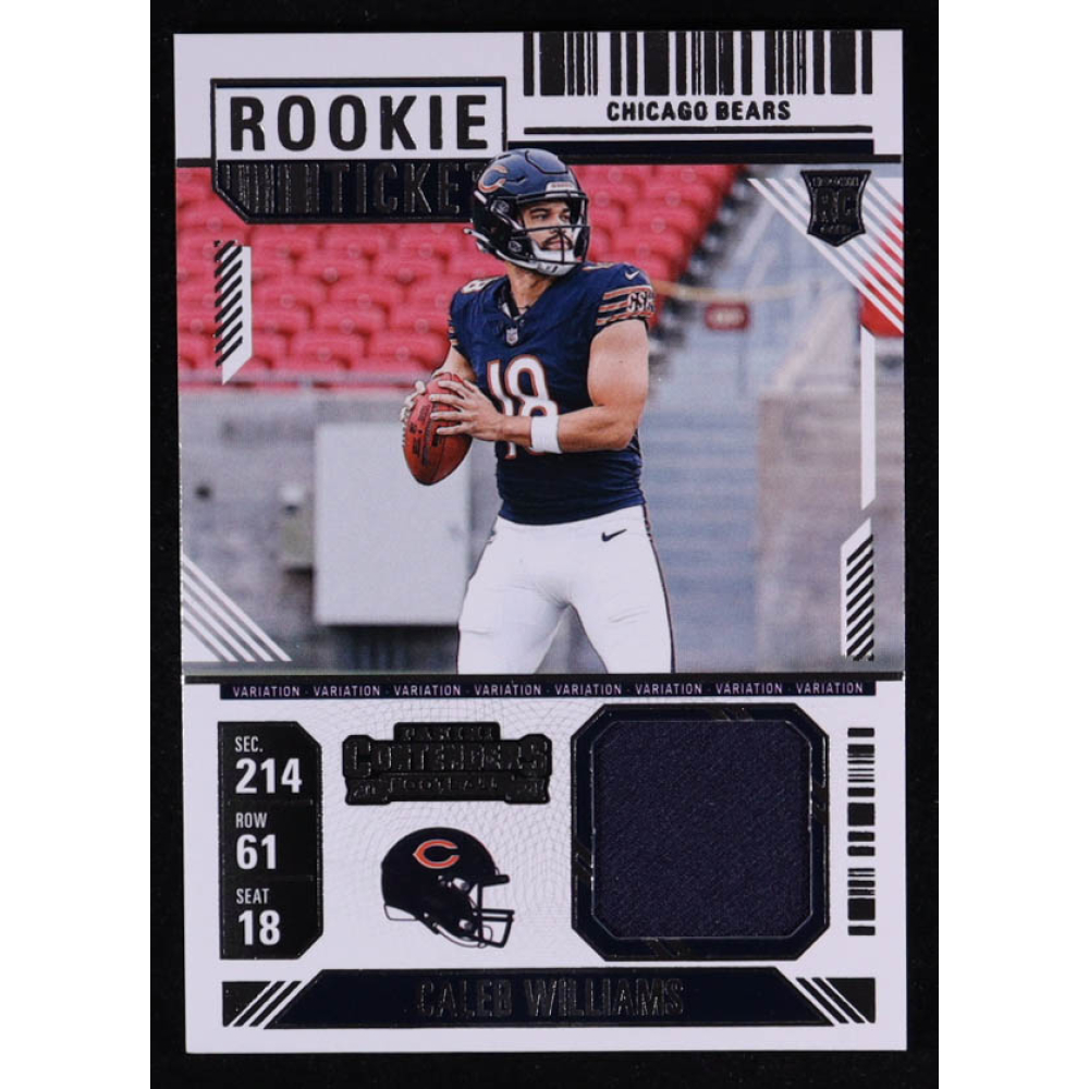 Caleb Williams 2024 Panini Contenders Rookie Ticket Swatches #1 RC at PristineAuction.com