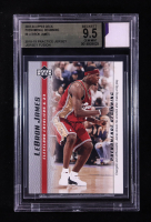 LeBron James 2003-04 Upper Deck Phenomenal Beginning LeBron James #8 RC With Practice Jersey Swatch (BGS 9.5) at PristineAuction.com