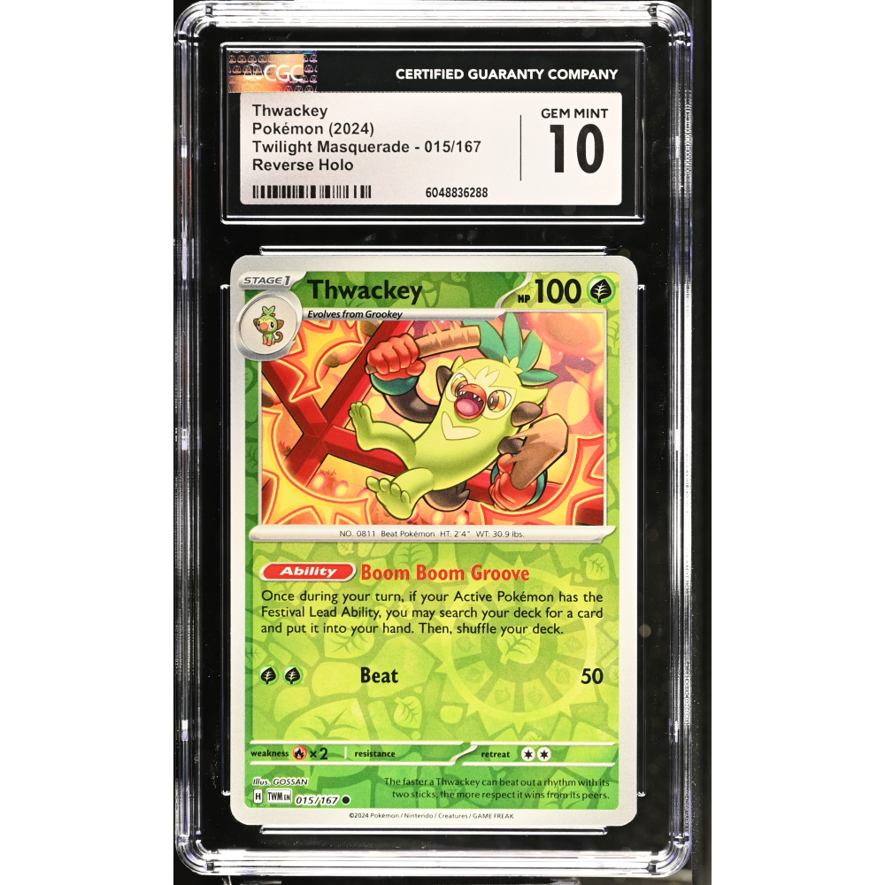 Thwackey 2024 Pokemon Twilight Masquerade #015/167 (CGC 10) at PristineAuction.com