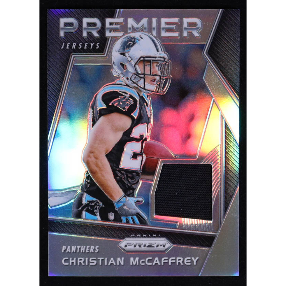 Christian McCaffrey 2017 Panini Prizm Prizm Premier Jerseys Player-Worn #4 at PristineAuction.com